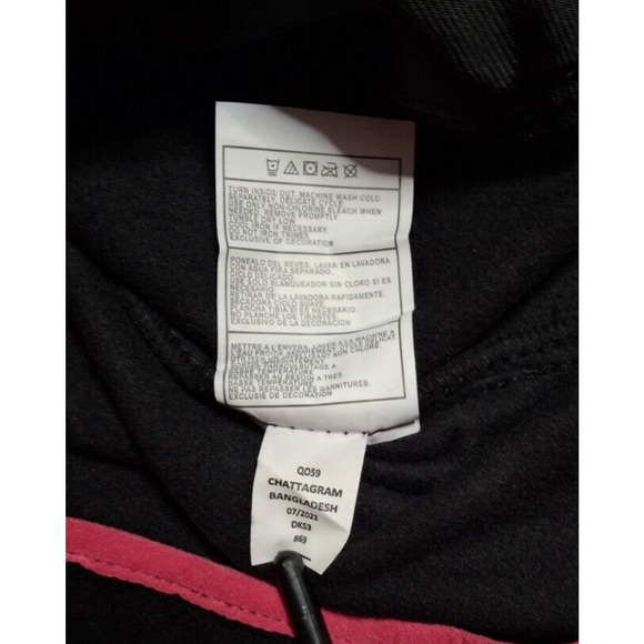 DKNY Sport Girls Fleece Jacket, Size 10-12 Black Pink Hoodie Tween Outerwear NWT - Picture 8 of 8